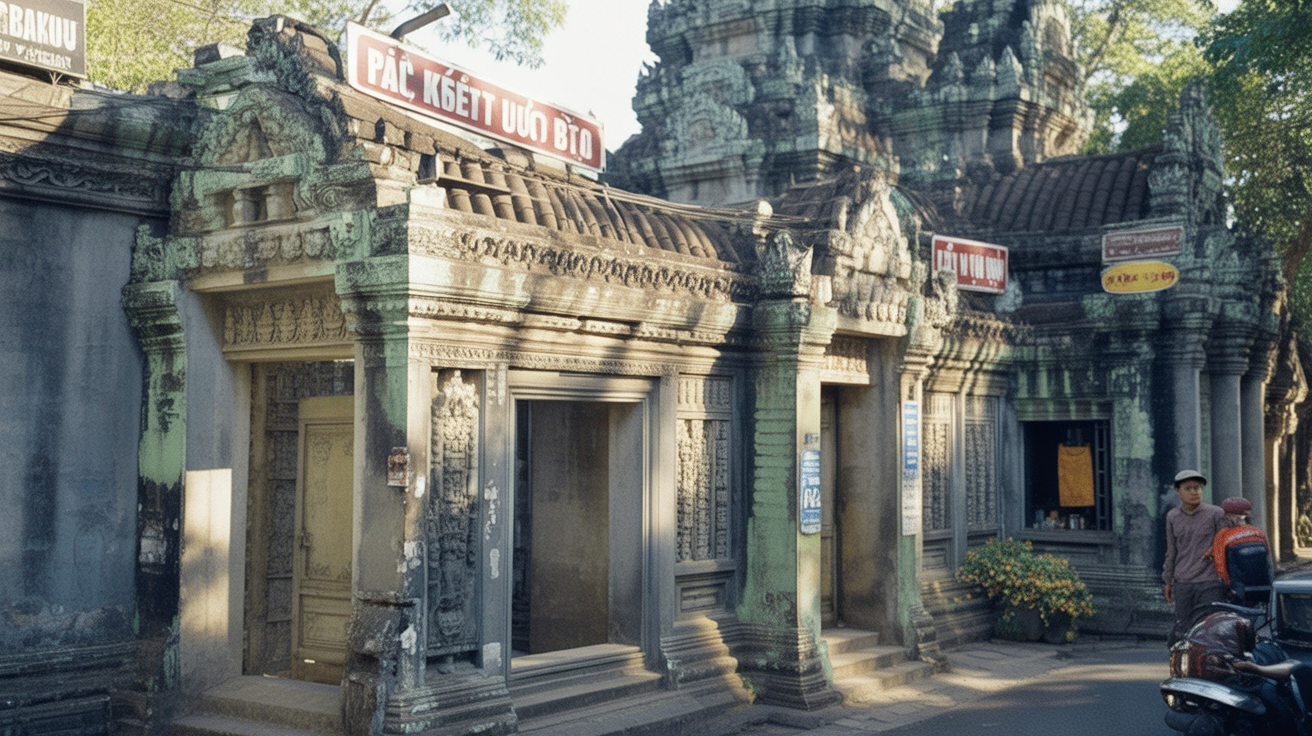 Preah Khan — further on the Large Circuit, fewer tourists, better for walking corridor photography than Ta Prohm