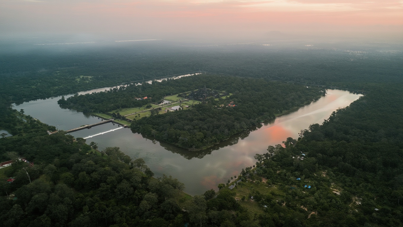 Angkor Wat at sunrise — get there before 5:30am, stand at the northwest corner of the moat, don't move
